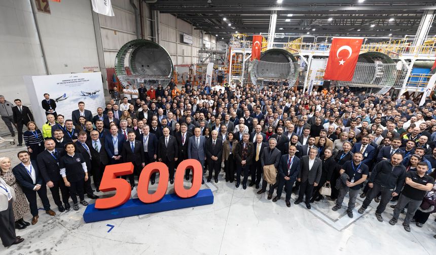 توساش التركية تكمل تسليم القطعة رقم 500 لهيكل طائرة إيرباص A320
